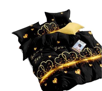 China Nondisposable Fluorescent 100% Polyester Bedding Set With Butterflies And Sweethearts Pattern for sale