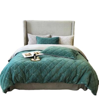 China Nondisposable Flannel Fleece Quilt H Shape Quilted Multifunctional Bedding Set Blanket And Duvet Dual Use Blanket for sale