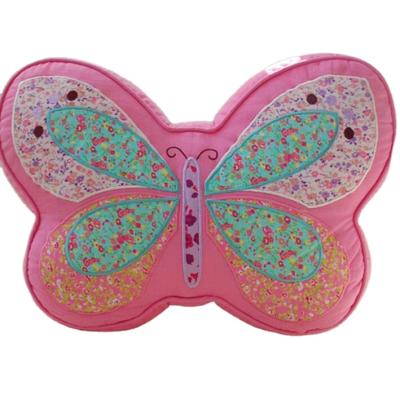 China Lovely non-toxic butterfly shape pillow for girl, with nice embroidery patch for sale