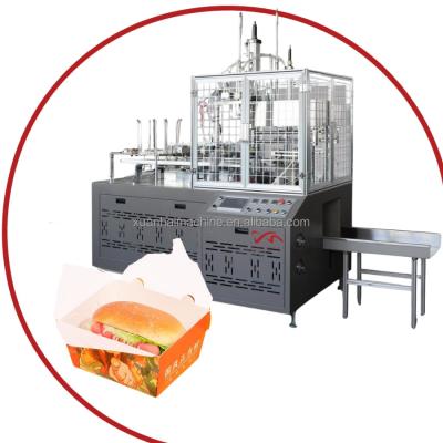 China ZF-B Full Automatic Multi Grid 1 2 3 4 Compartment Take Away Paper Lunch Fast Food Box Forming Making Machine for sale