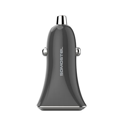 China Mobile Phone OEM SMS-A122 Dual Ports Car Charger [Somostel Car Charger] for Phone with QC3.0 Quick Charge for sale