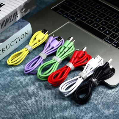 China Fast Charging 3.1A Macaron Fast Charging USB Data Cable 1.2m Cable USB Strip Mobile Phone Data Cable for sale