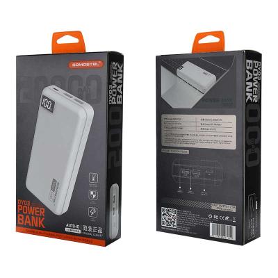 China Support 20000 Mah Big Super Real Capacity Power Bank Fast Charger with Display for Power for sale