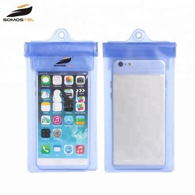 China Transparent Colorful PVC Waterproof Cell Phone Case Bag PVC Cell Phone Case Bag With Armband Fundas Para Waterproof Cellulares for sale