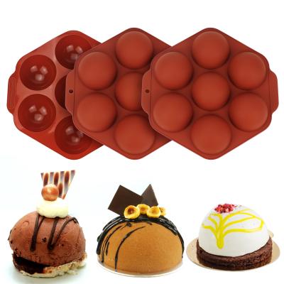 China Sustainable Hot Selling Half Ball Shape Cake Silicon Molds Molds /soap/candle mold for sale