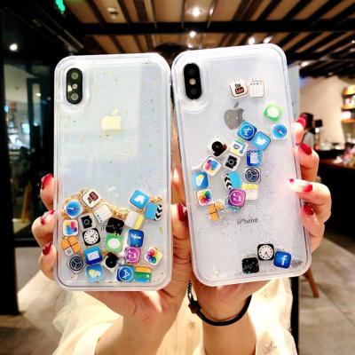 China Anti-fall Bling Liquid Sand Cover Shockproof Mobile Phone Case For iphone 12 Pro Max Phone Case for sale