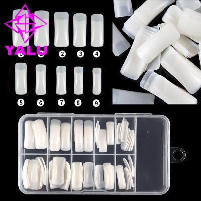 China Artificial French Coffin Nails Fale Nails Luxury Long Press On Nails Fake Press On Nails in Gift Box for sale