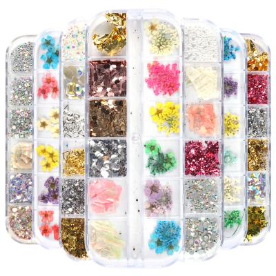 China Colorful Sticker Misscheering 3D Emulation Butterfly Flowers Nail Art Accessories Sequins Nail Flake Manicure DIY for sale