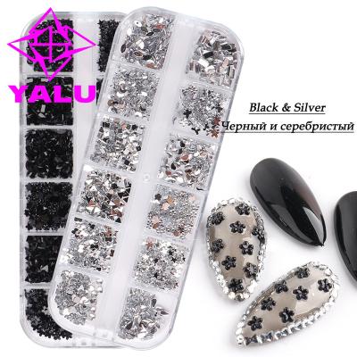 China Crystal nail Wholesale Crystal Cosmetics Beauty Art Stone Accessories Rhinestone Crystals Diamond Press on nail decorations for sale