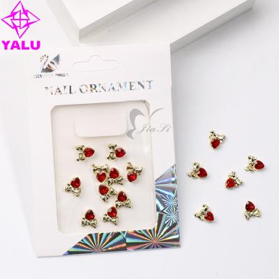 China 10PCS/Box Rhinestone Nail Art Alloy Charms Diamond Rhinestones ab Crystal Glass 3D Nail Art Jewelry Retro Gorgeous Luxury for sale