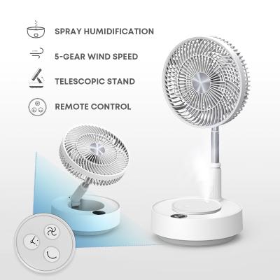 China Wirless Telescopic Foldable Rechargeable Fan Timing Telescopic Folding Fan for sale