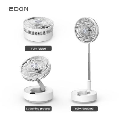 China Car Home Appliances Folding Shaking Head Fan Telescopic Free Standing Small Desktop Floor Fan for sale