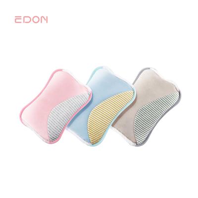 China Edon Power Cut Flannel Hot Water Bag Automatic Electric Hand Warmer Hot Water Bottle With Fleece Cover for sale