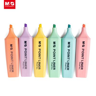 China office & School Markers M&G Quick-Drying No-Smell Non-Toxic Chisel Tip Highlighter Scented 6 Colors with Pastel Ink for sale