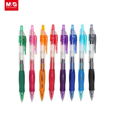 China Best Selling M&G 8 Colors 0.7mm Full Size Office Stationery Retractable Gel Parks For Office Supply for sale