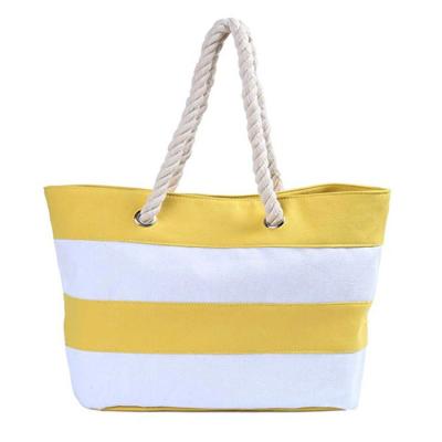 China Fashion Durable Recyclable Wholesale Custom Canvas RPET Reusable Beach Handbag For Women for sale