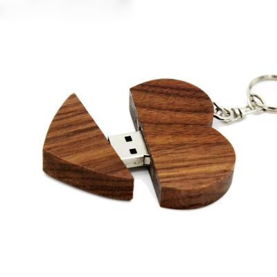 China Agriculture USB Pendrive 64GB 2GB 4GB 8GB 16GB 32GB Custom Heart Shaped Wooden USB Flash Drives Wooden USB for sale