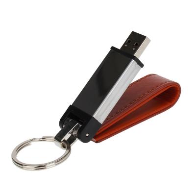 China Style 16GB 8GB 4GB 64GB USB Memory Leather Leather Stick Flash Drive With Free Logo Printing for sale