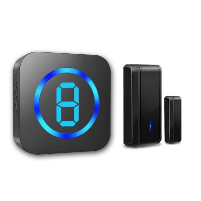 China LIKEPAI ABS Plastic Wireless Doorbell EU AU UK US Plug Door Window Sensor For Home Office Door Open Alarm With 55 Ringtone 1000Ft Range for sale