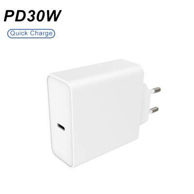 China 110-220V LAPTOP Home Wall Charger USB QC3.0 Fast Charging Mobile Phone Charging 30W PD TYPE-C Travel Charger for sale