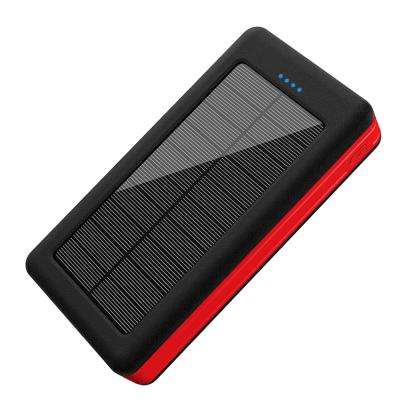 China Solar Panel Charging Waterproof Outdoor Camping 30000 MAH Portable Solar Power Bank With 4 USB Outputs for sale