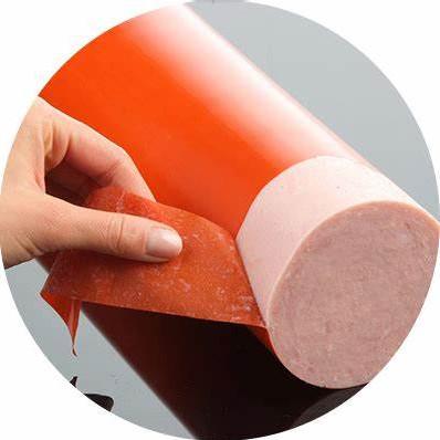 China Halal Different Colour Plastic Ham Skin Sausage Casing Ham Barrier Film Beef Salami Sausage Casing Sausage Skin For Sale for sale