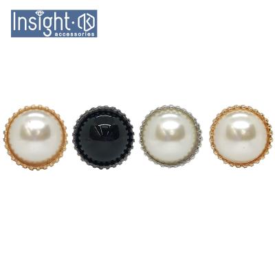 China Wholesale Custom Workable 26mm Zinc Alloy Pearl Button Shirt Jeans Accessories Button Pin For Children for sale