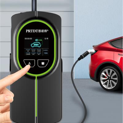 China Type 1 Plug Level 2 Shell Material PC EV Charger with LCD Display and Charging Appointment for sale