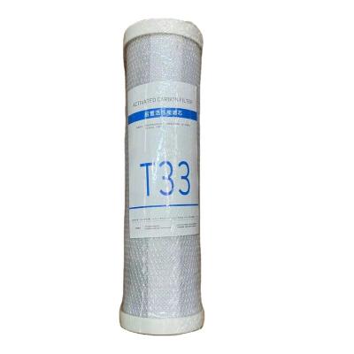 China Hotel T33 Post Carbon Water Filter Purifier Cartridge Alkaline Mineral Element for sale