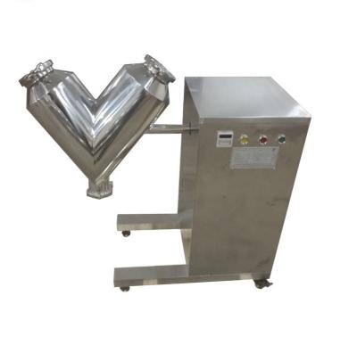 China Powder V Shape Industrial Hopper Powder Chilli Mixing Blender/Curry Spinning Bin Kneader for sale