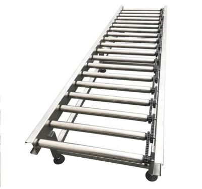 China Fire Resistant Food Processing Plant Industries Stainless Steel Frame Gravity Conveyor Roller Machine Price for sale