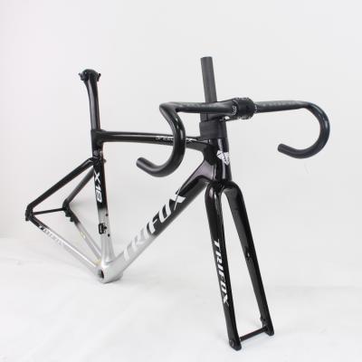 China Road Bikes TRIFOX 700C Bicycle Wiring Full Internal Carbon Road Bike Frame 142mm for sale