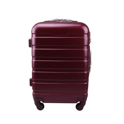 China Waterproof Durable ABS Burgundy Solid Color 20 24 Color 28 Pieces 3 or 5 Inch Single Travel Luggage for sale