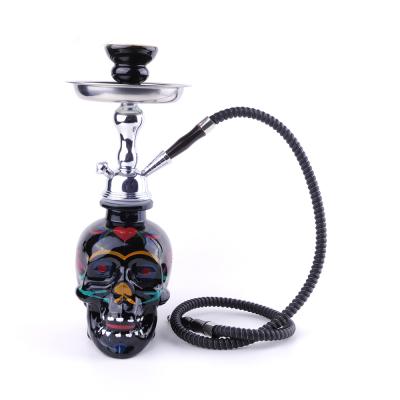 China Onuoss JL-371AH Shisha Hookah Glass Small Shisha Hookah High Quality Human Skeleton Model With Hose Ceramic Head for sale