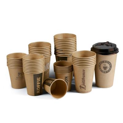 China Disposable Thickened Coffee Bean Pulp For Hot And Cold Drinks Without Lid Cups Paper Wholesale Custom Logo (200ml) for sale