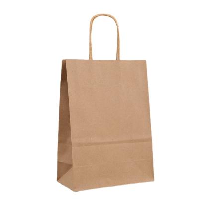 China Recyclable Boutique Small Gifts Thickened Clothing Kraft Paper Shopping Vertical Paper Bags In Stock for sale