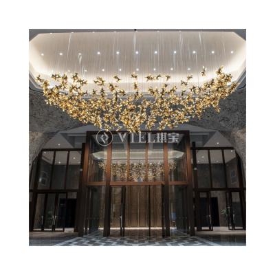 China Modern Luxury Crystals Modern Lighting Ellipse Beaded Hotel Chandelier Crystals for sale