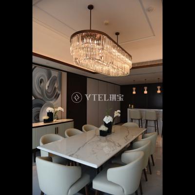 China Contemporary Modern Luxury Rectangle Crystal Home Hotel Contemporary Chandelier for sale