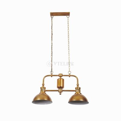 China Modern Modern Hotel Head Adjustable Brass Restaurant Lamp 3 Pendant Light for sale