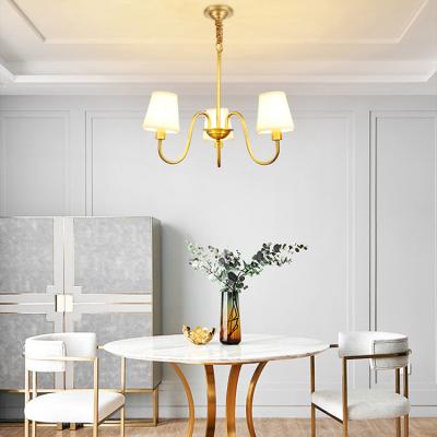 China Modern Atmosphere Style Living Room Bedroom Dining Room Rustic Solid Brass Chandelier for sale