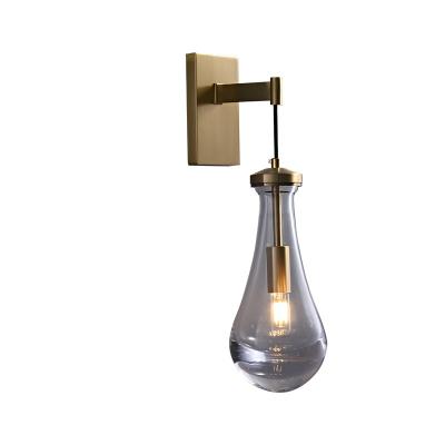 China Nordic light luxury simple modern bar restaurant bedroom wall brass sconce for sale