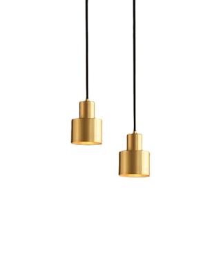 China Simple Modern Style Living Room Creative Bedroom All Brass Pendant Light for sale