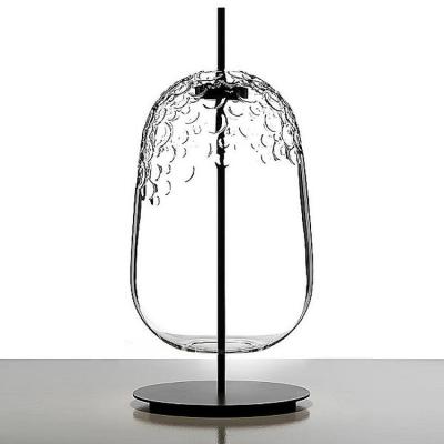 China Modern Decorative Unique Translucent Artistic Glass Table Lamp for sale