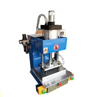 China Pneumatic Printer Machine Automatic Hot Leather Label Paper Patch Embossing Logo Stamp Machine for sale