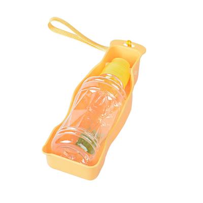 China Hot-selling Portable Sustainable Cat Dog Travel Water Bottle Multi Colors PP Durable Plastic Pet For Outdoor Use for sale