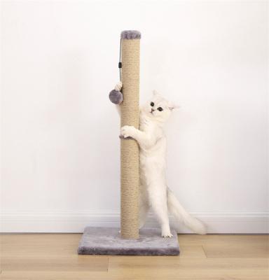 China Cat Scratching Post Large Viable Cat Activity Scratcher with Hanging Cat Claw Tree Tower Ball and Play Balls for sale