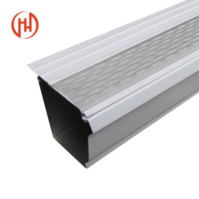 China Contemporary Aluminum Mesh Rain Gutter System Aluminum Gutters Leaf Guards for sale