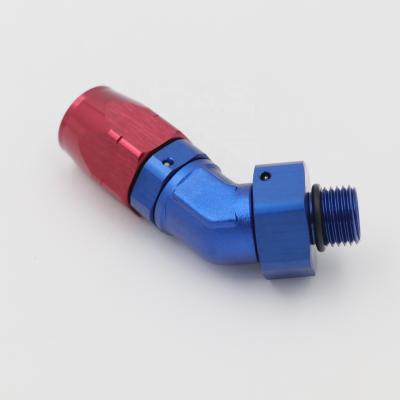 China AoMei High Quality Aluminum Forged Style 45 Degree GLOBE Swivel Cutter Pipe Ends AN4 AN6 AN8 AN10 AN12 for sale