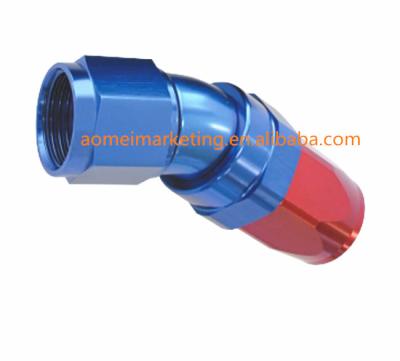 China Auto-Oil Line 30 Degree Full Flow Aluminum Swivel Pipe End AN4 AN6 AN8 AN10 AN12 One Piece Fittings for sale