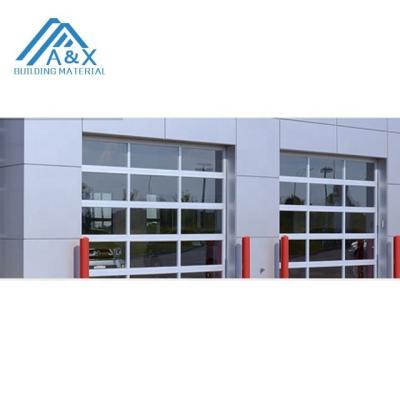 China Automatic sliding up garage glass door/frosted glass door/garage fold up transparent garage door for sale